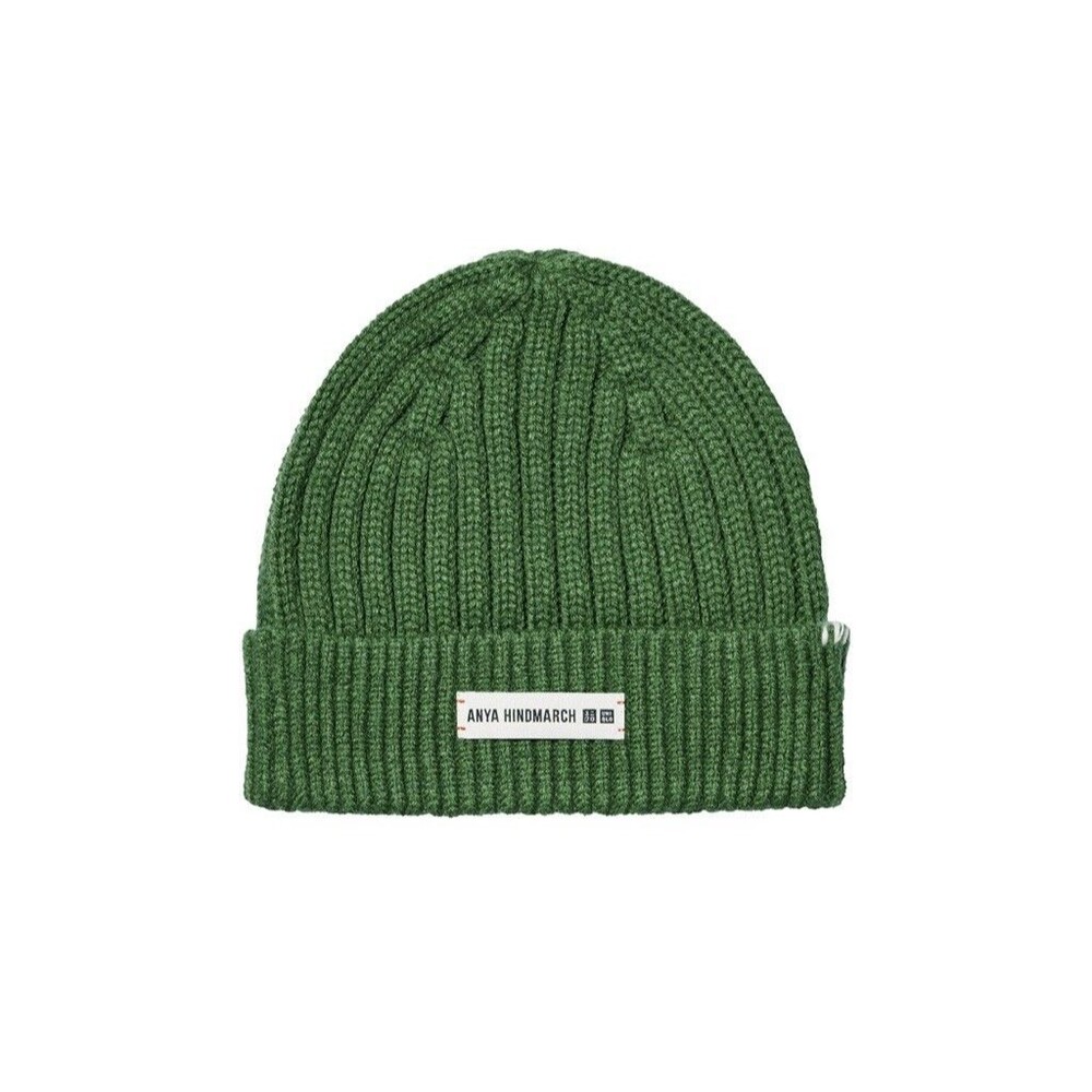 UNIQLO ANYA HINDMARCH HEATTECH Knitted Beanie Green One Size
